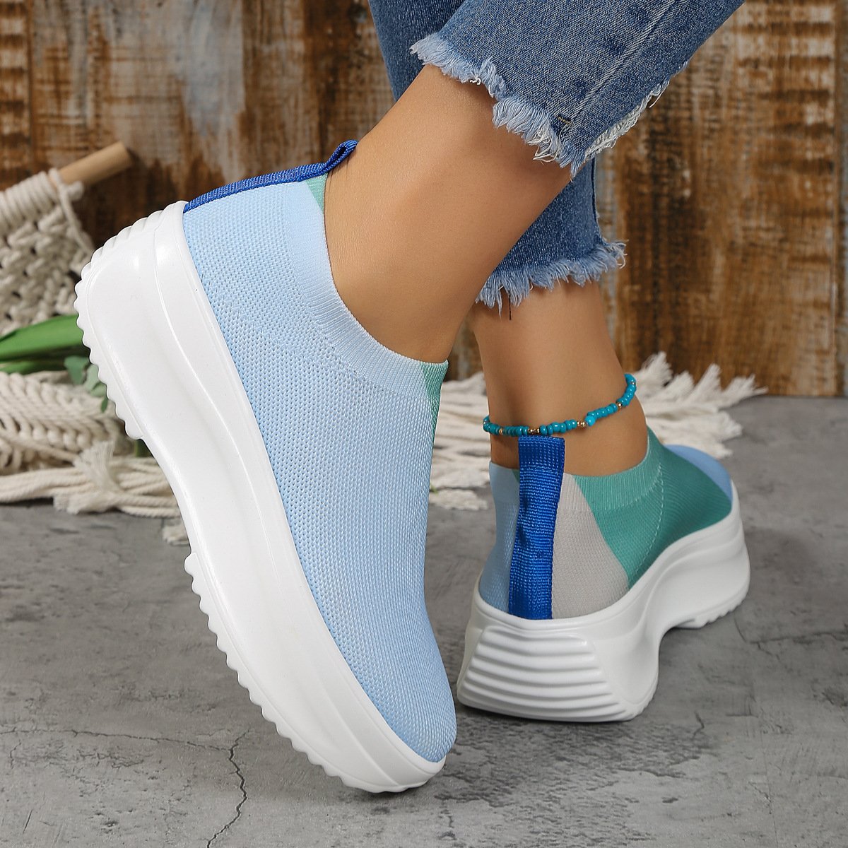 NŐI ORTOPÉD CSIZMÁK NADRÁG hajlítástámogató RAKTÁROK - FASHION COLORBLOCK ZOKNI CIPŐ