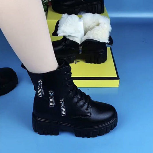 2021-es új téli puha bőr gyapjú hócsizma nőknek