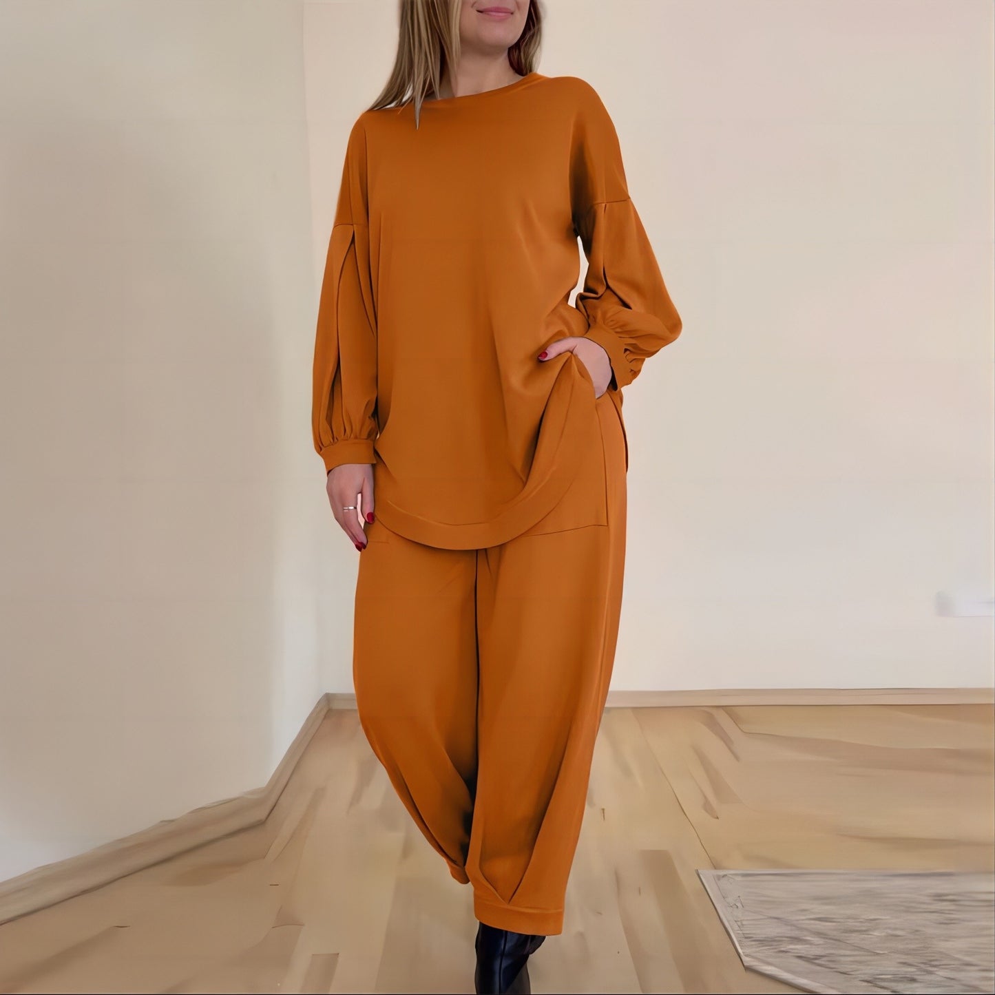 2024-es új női, hosszú ujjú felsők, sportruházat, sztreccs, kilencpontos nadrágkosztüm