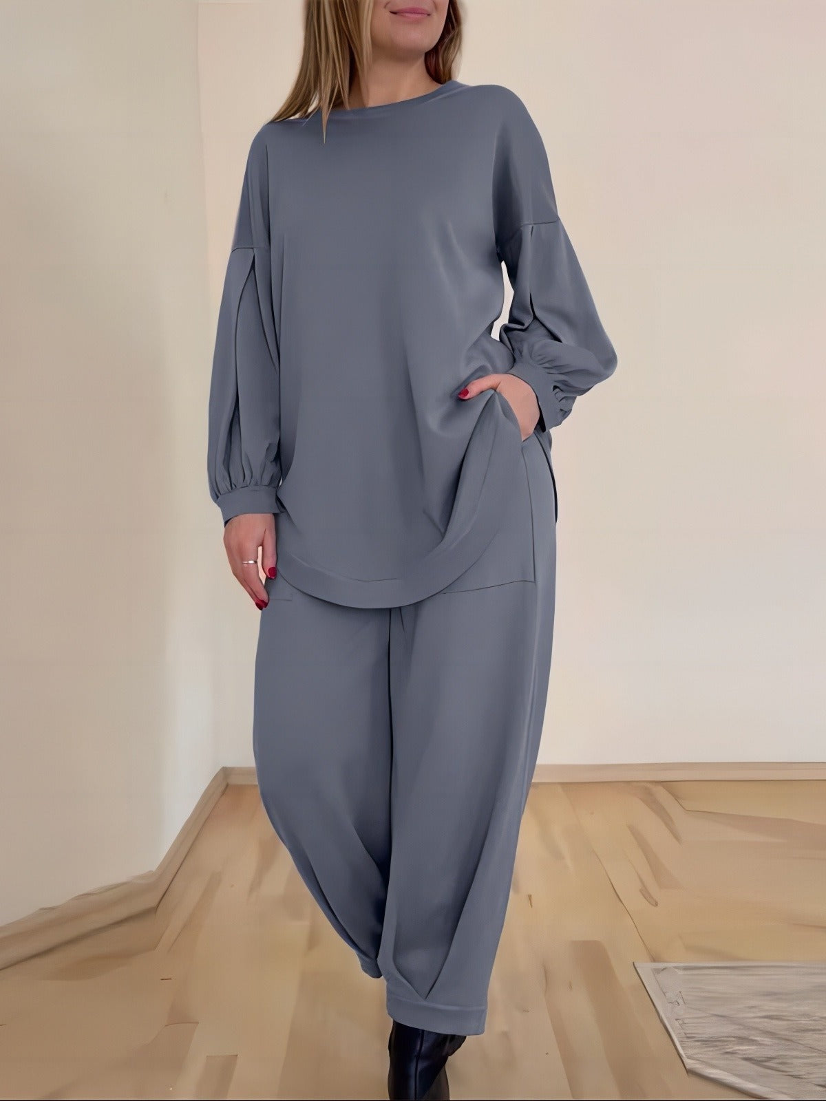 2024-es új női, hosszú ujjú felsők, sportruházat, sztreccs, kilencpontos nadrágkosztüm