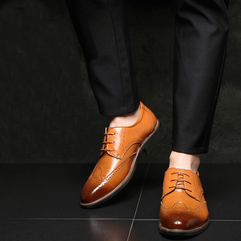 Férfi Brogue üzleti bőrcipő