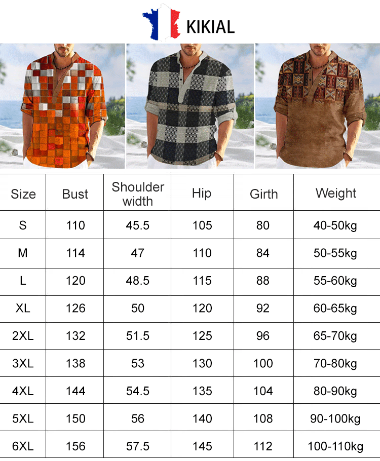 Színes 3D nyomtatott álló galléros ing