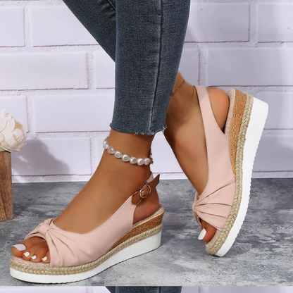 🔥 Utolsó nap promóció 50% KI - ComfyStep | Női repedés szandálok Női divat nyári egyszínű szövet alkalmi