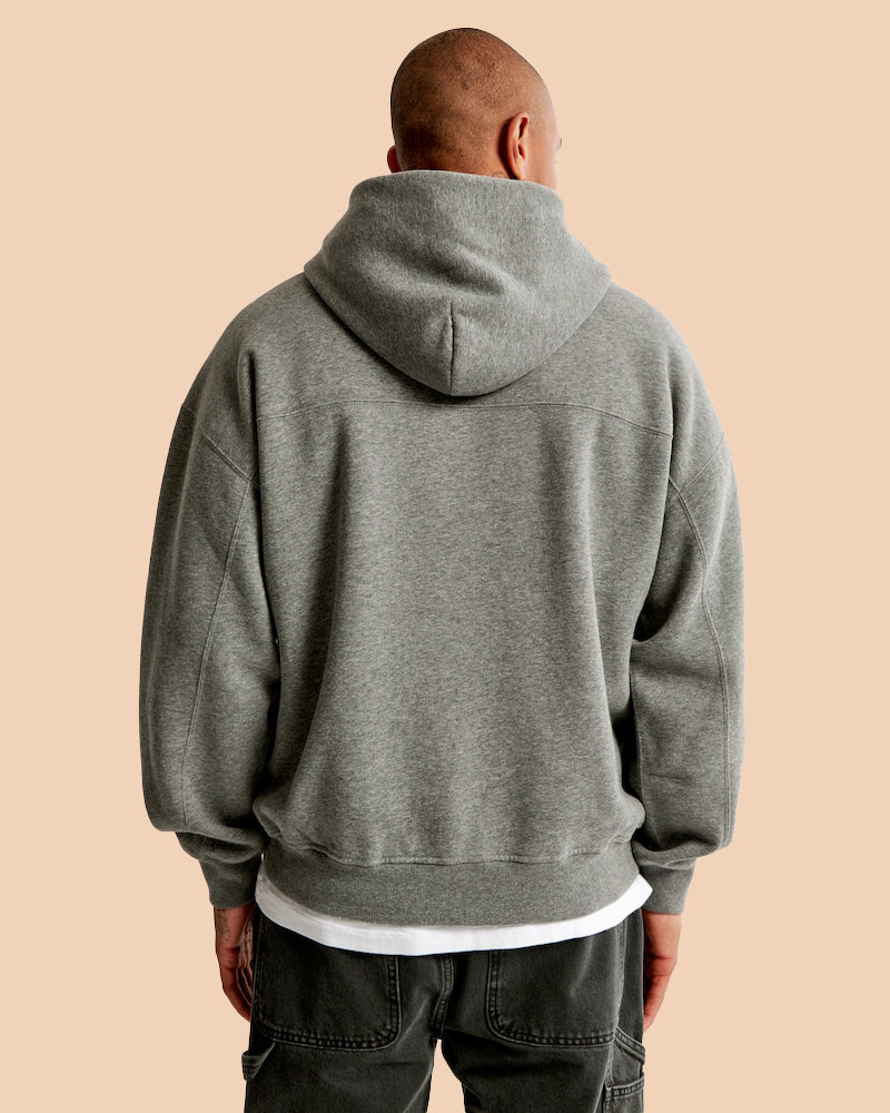 Uniszex, túlméretezett, vállpántos kapucnis kapucnis pulóver