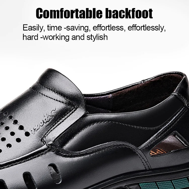 Valódi bőrből készült férfi nyári üzleti cipő