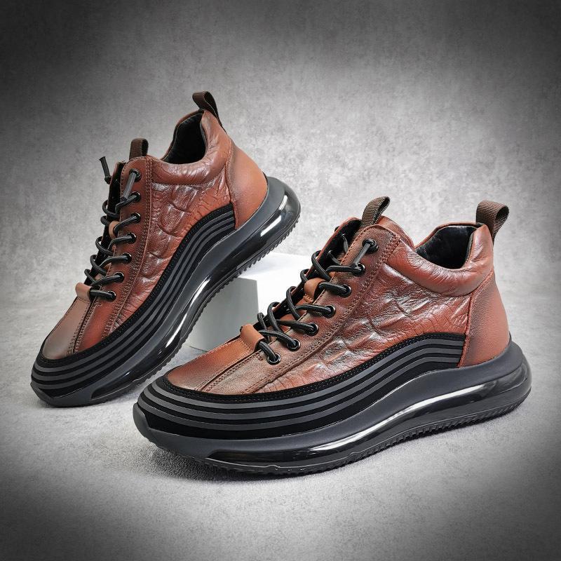 Bőr krokodilmintás tornacipő