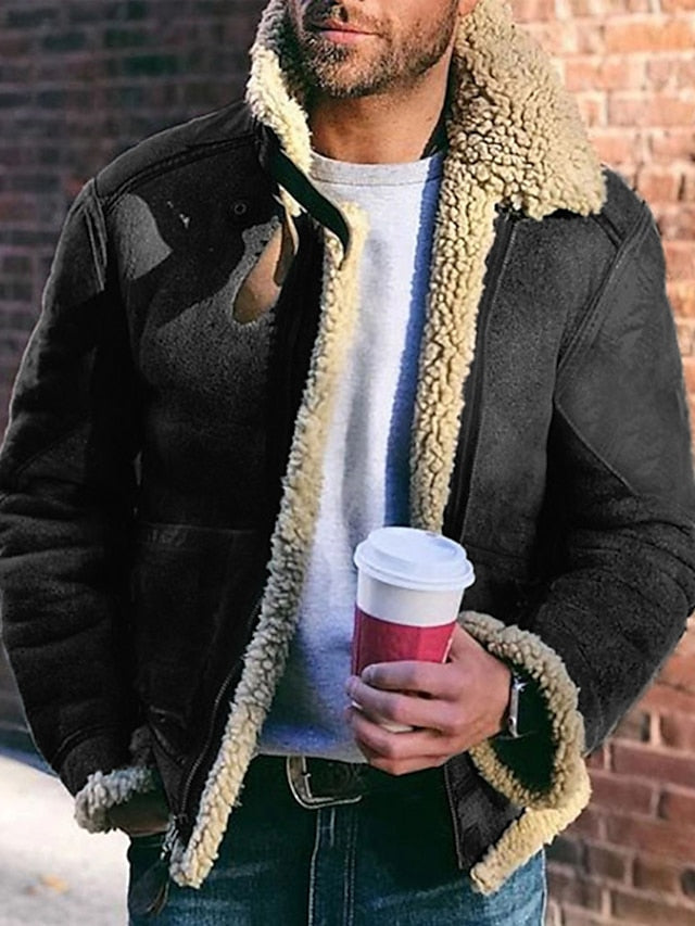 🔥Último dia com 50% de desconto -Jaqueta sherpa masculina de inverno para atividades ao ar livre- Frete grátis